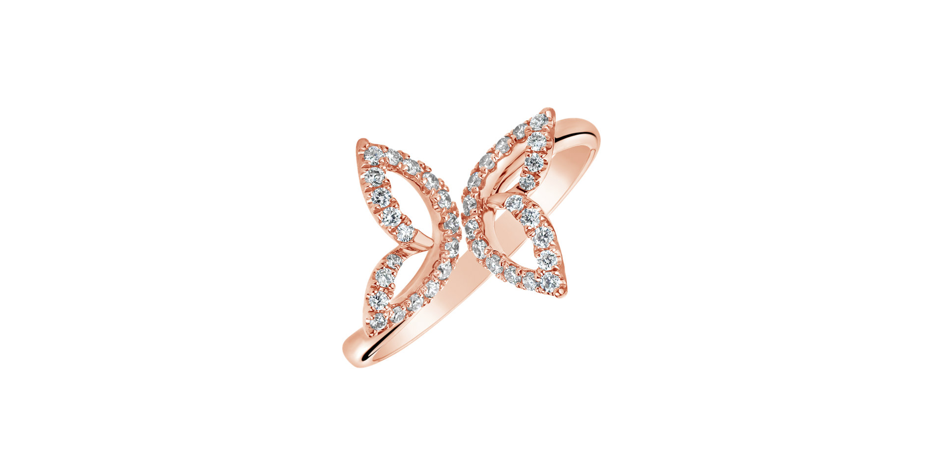 Diamond ring Butterfly Silhuette