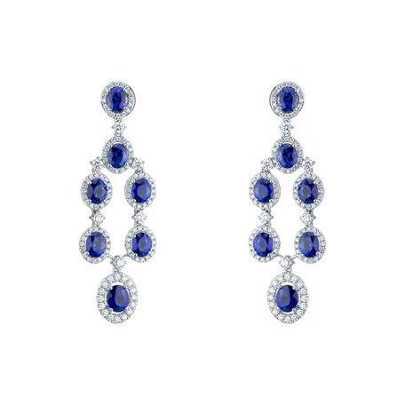 Diamond earrings and Sapphire Mephisto Symphony