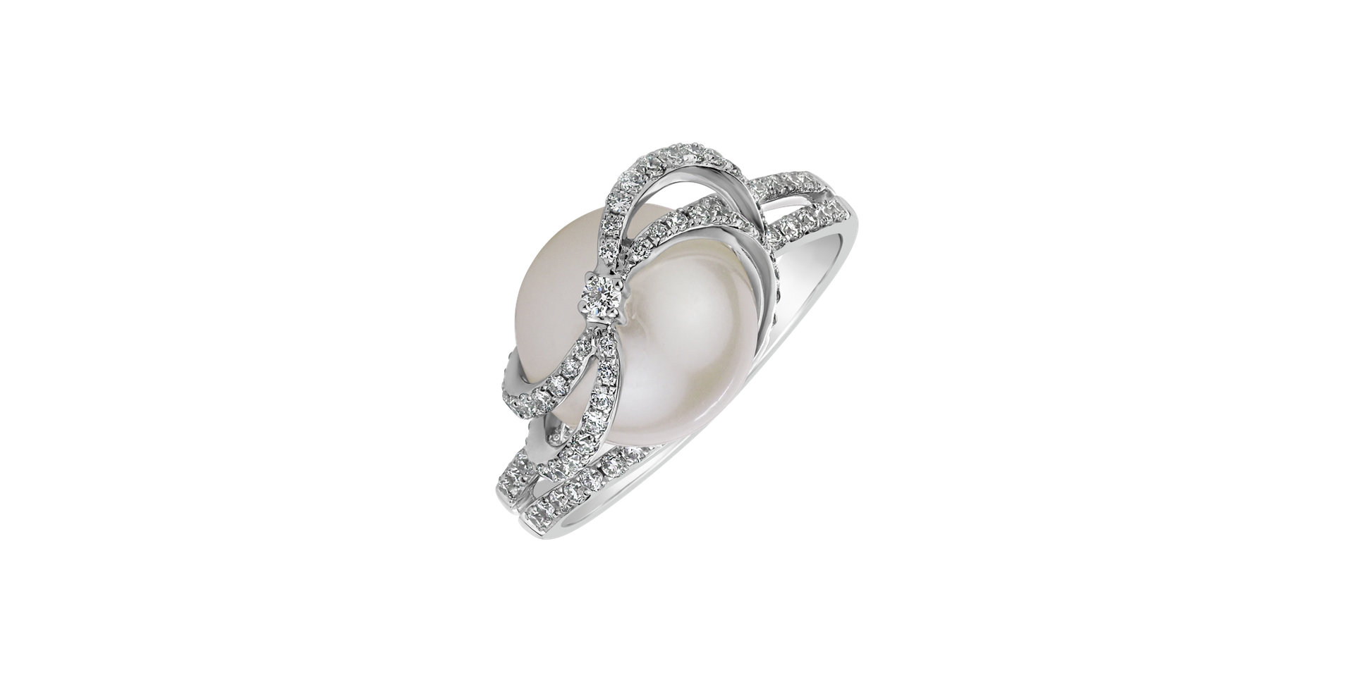 Diamond ring with Pearl Cry me a river