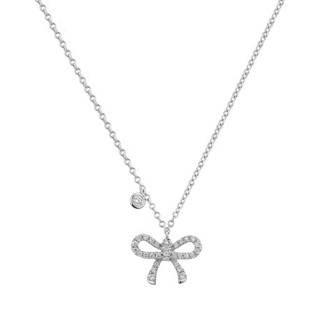 Diamond necklace Ribbon Bow