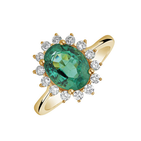 Diamond ring with Emerald Fabulous Lady