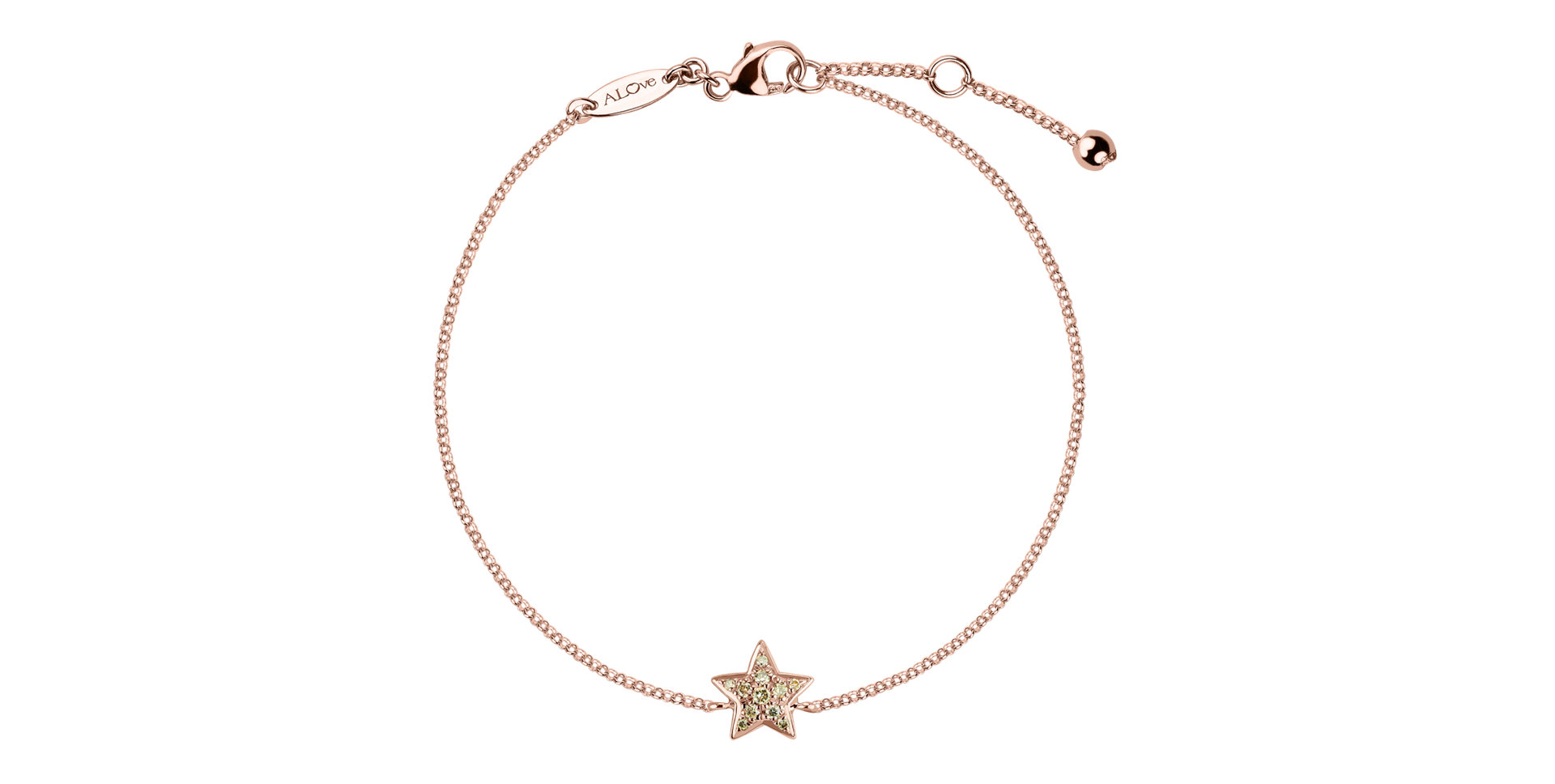 Bracelet with brown diamonds Night Message