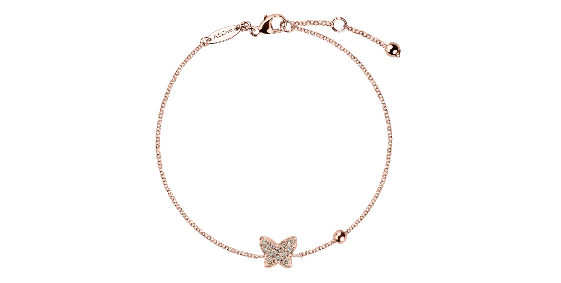 Bracelet with brown diamonds Poetic Message