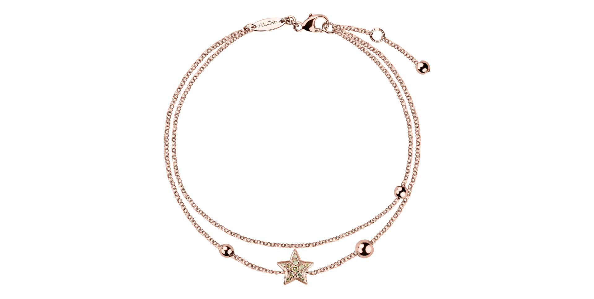 Bracelet with brown diamonds Starshine Message