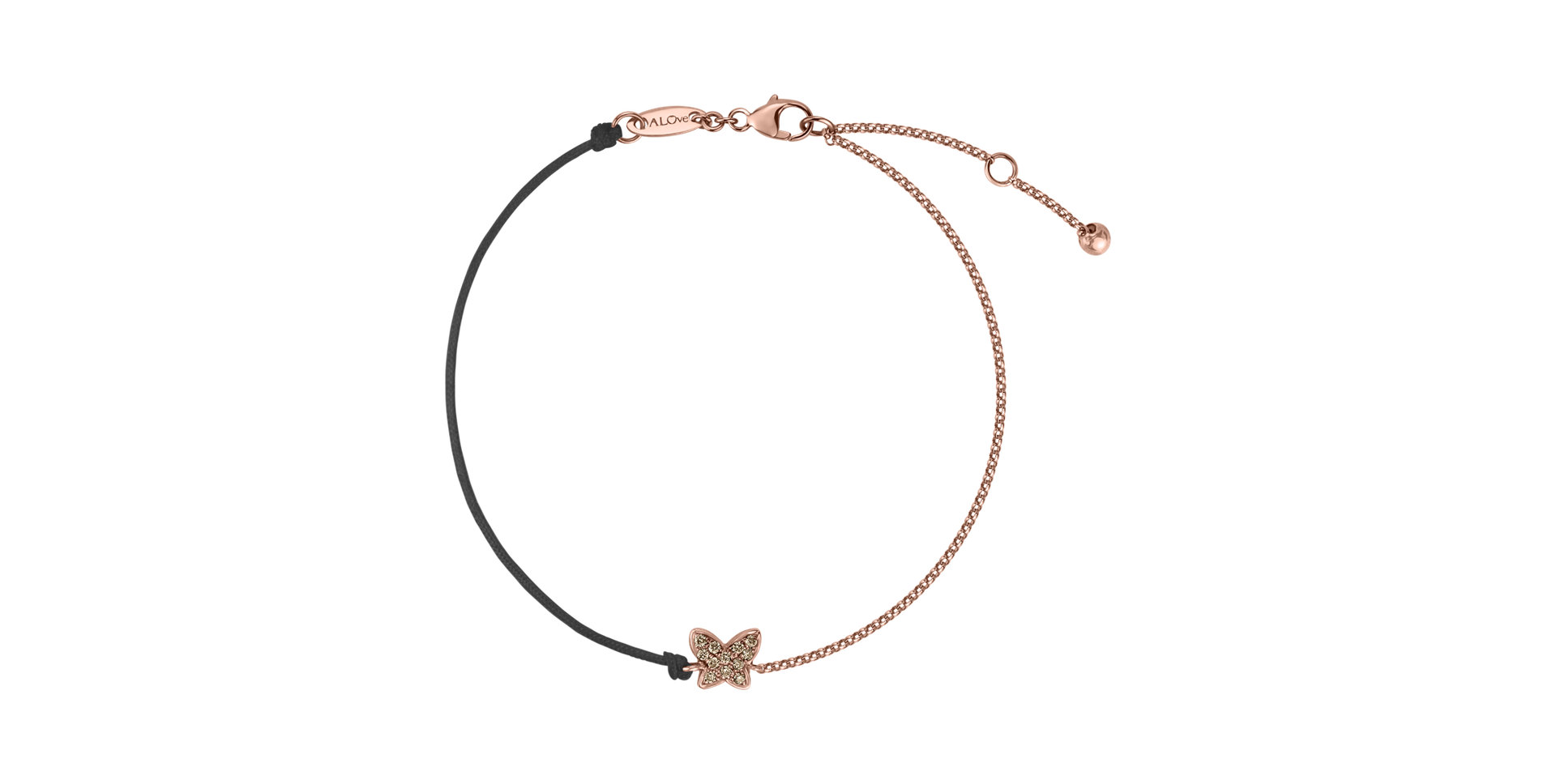 Bracelet with brown diamonds Butterfly Secret