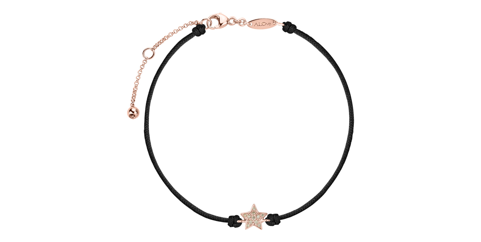 Bracelet with brown diamonds Star Message