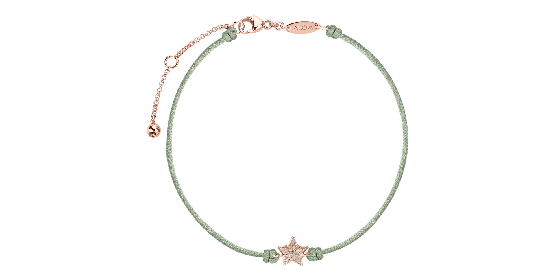 Bracelet with brown diamonds Star Message