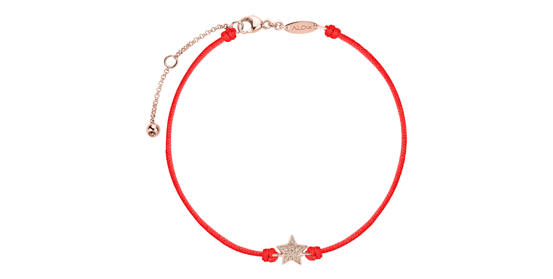 Bracelet with brown diamonds Star Message