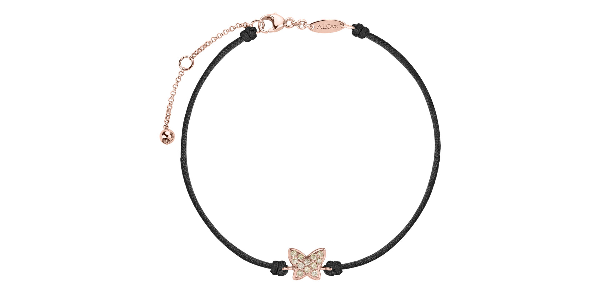 Bracelet with brown diamonds Magic Butterfly