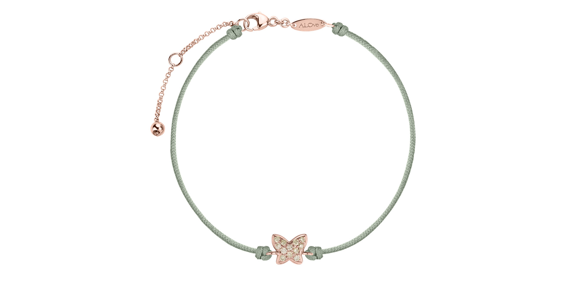 Bracelet with brown diamonds Magic Butterfly