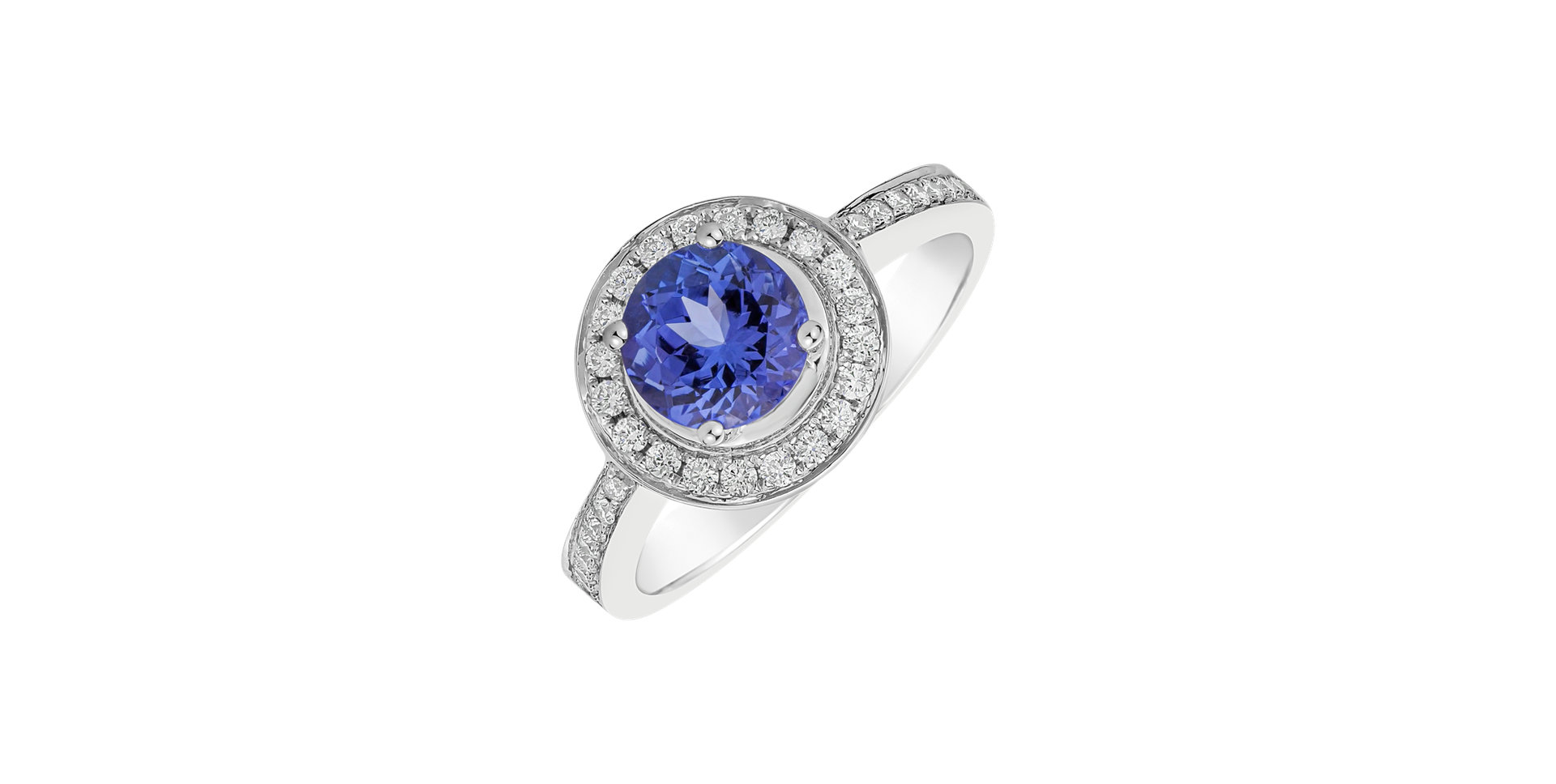 Diamond ring with Tanzanite Space Opium