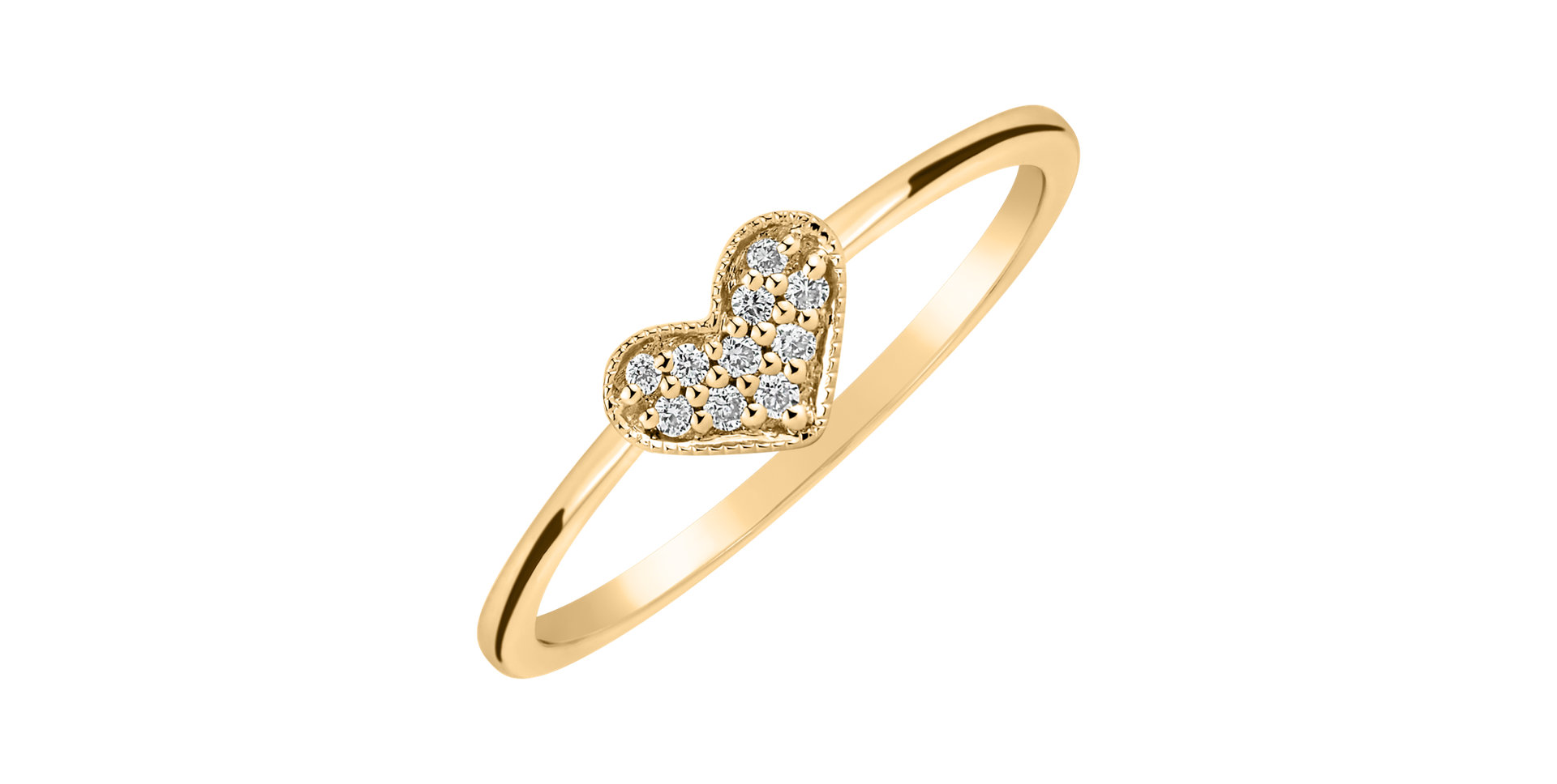 Diamond ring Shiny Heart