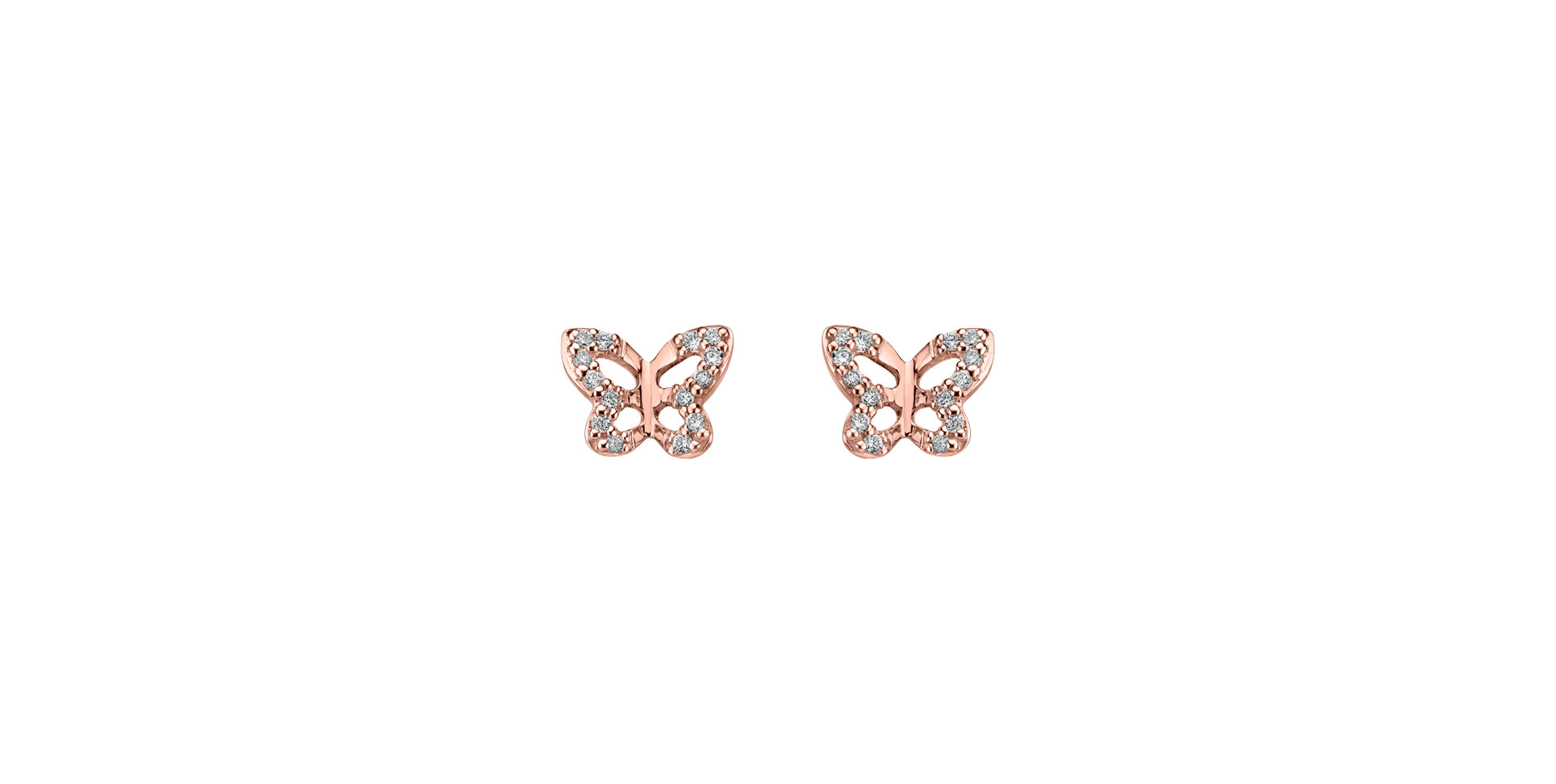 Diamond earrings Cute Butterfly