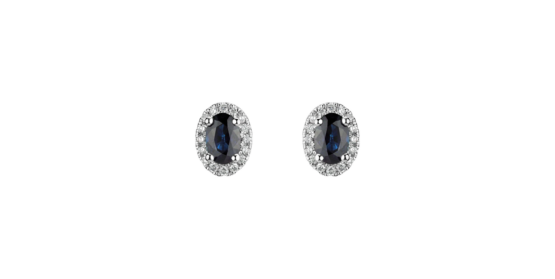 Diamond earrings with Sapphire Imperial Allegory