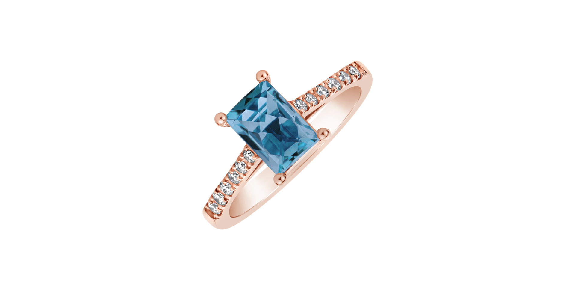 Diamond ring with Topaz Miracle Gem
