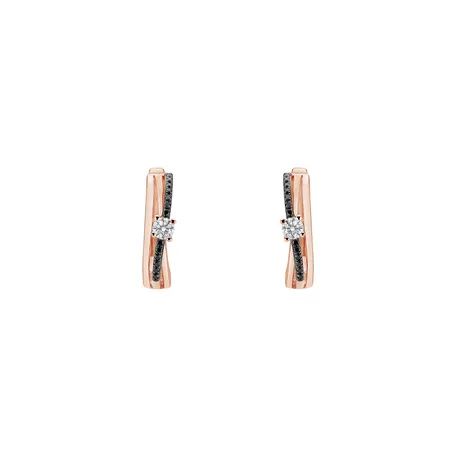 Earrings with black and brown diamonds Witching Opium
