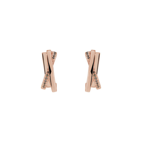 Earrings with brown diamonds Infinite Dream