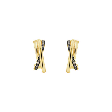 Earrings with brown diamonds Infinite Dream