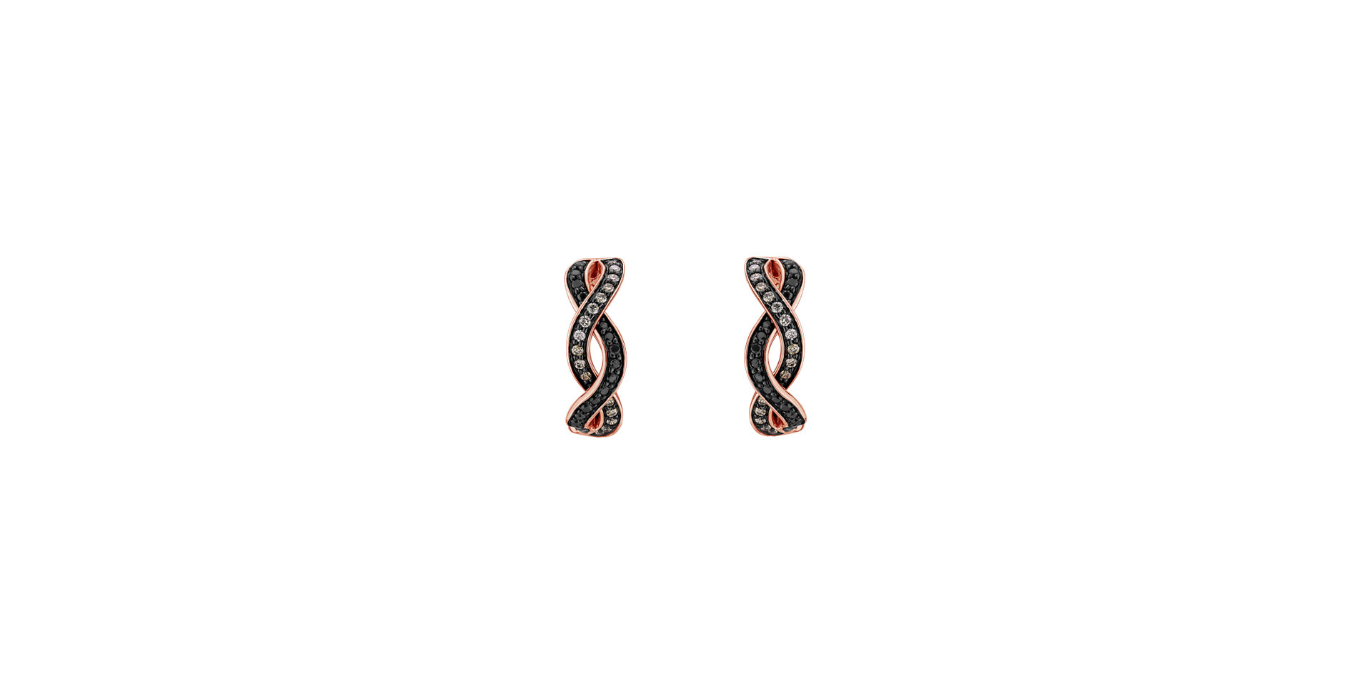 Earrings with brown and black diamonds Dream Symphony