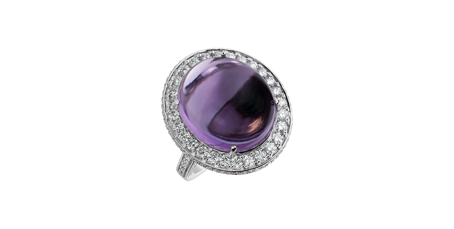 Diamond rings with Amethyst Maddie