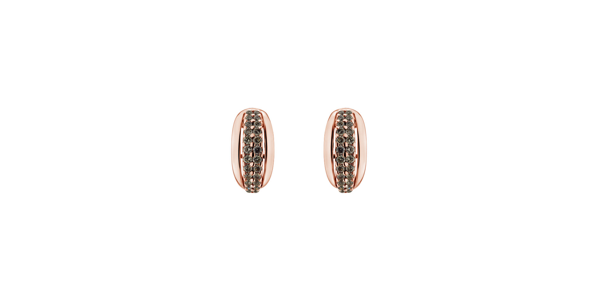 Earrings with brown diamonds Sunshine Tears