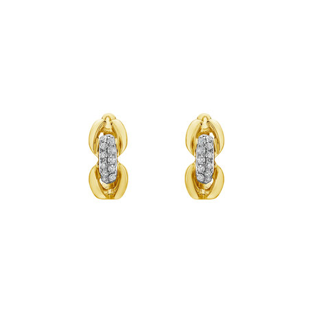 Diamond earrings Golden Lock