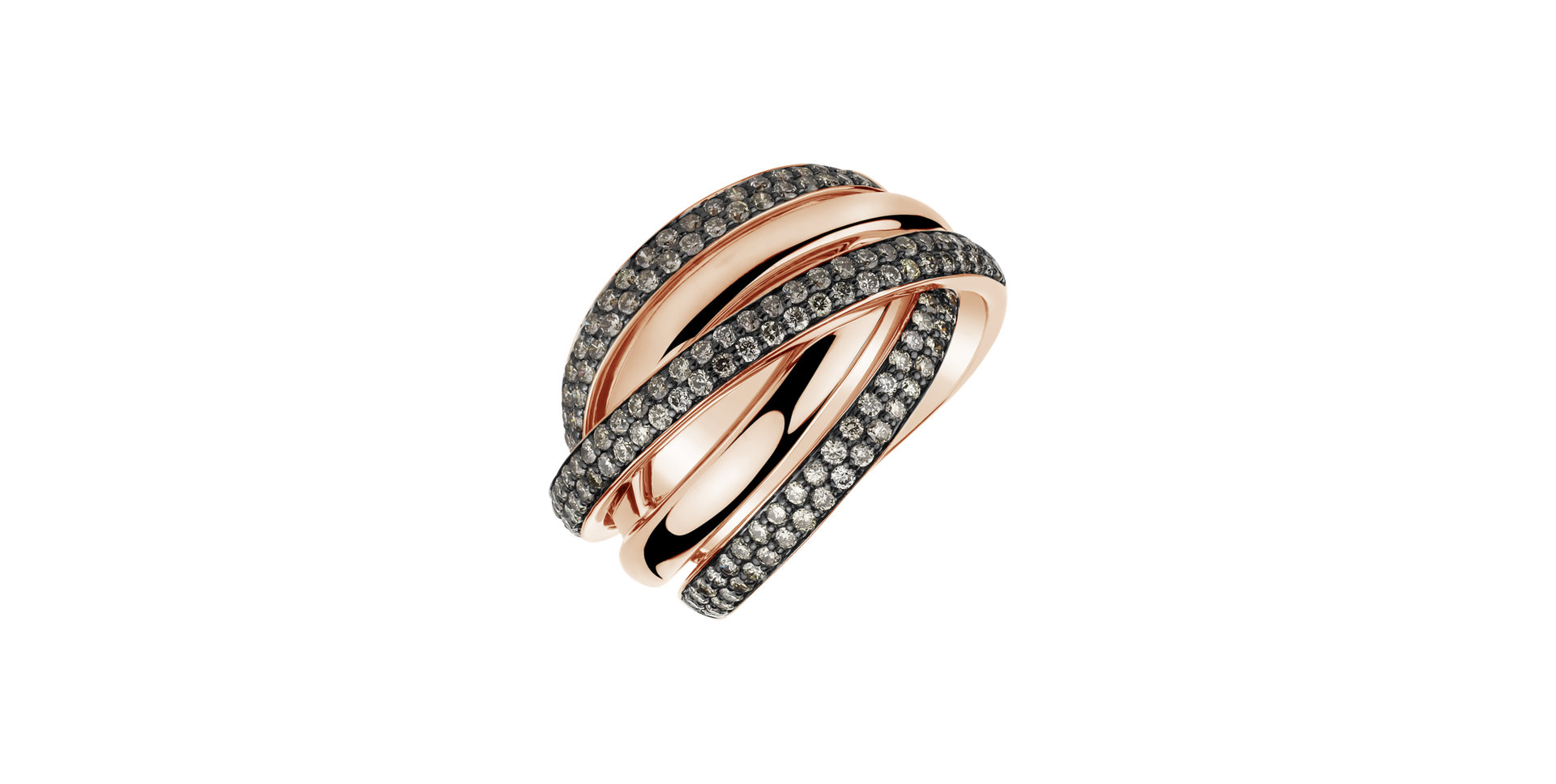 Ring with brown diamonds Fantastic Brilliance