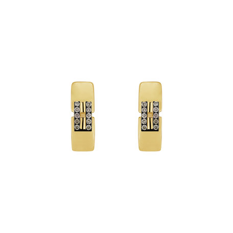 Earrings with brown diamonds Lady Gleam