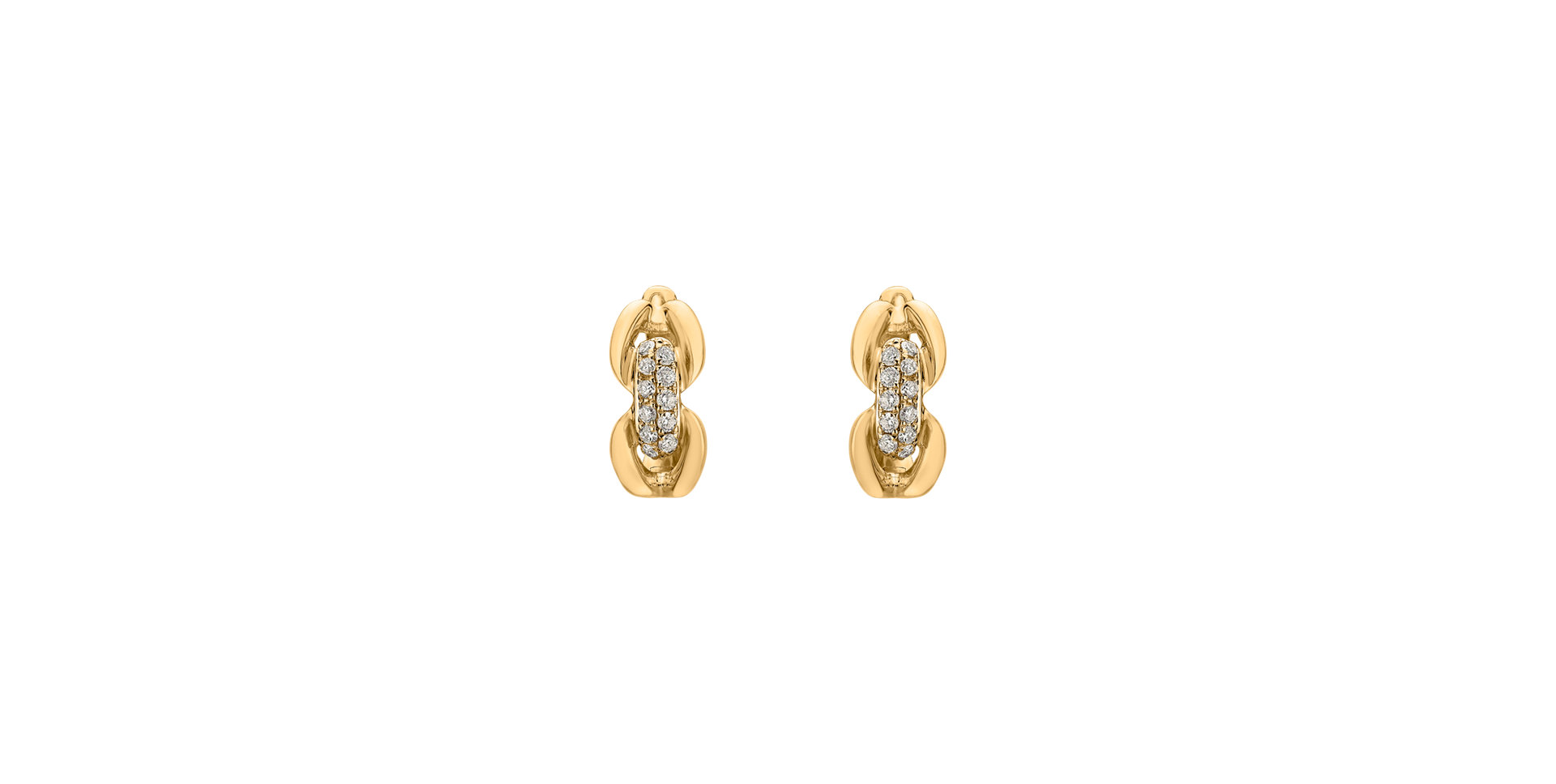 Diamond earrings Golden Lock