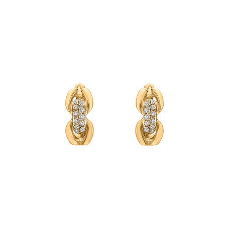 Diamond earrings Golden Lock
