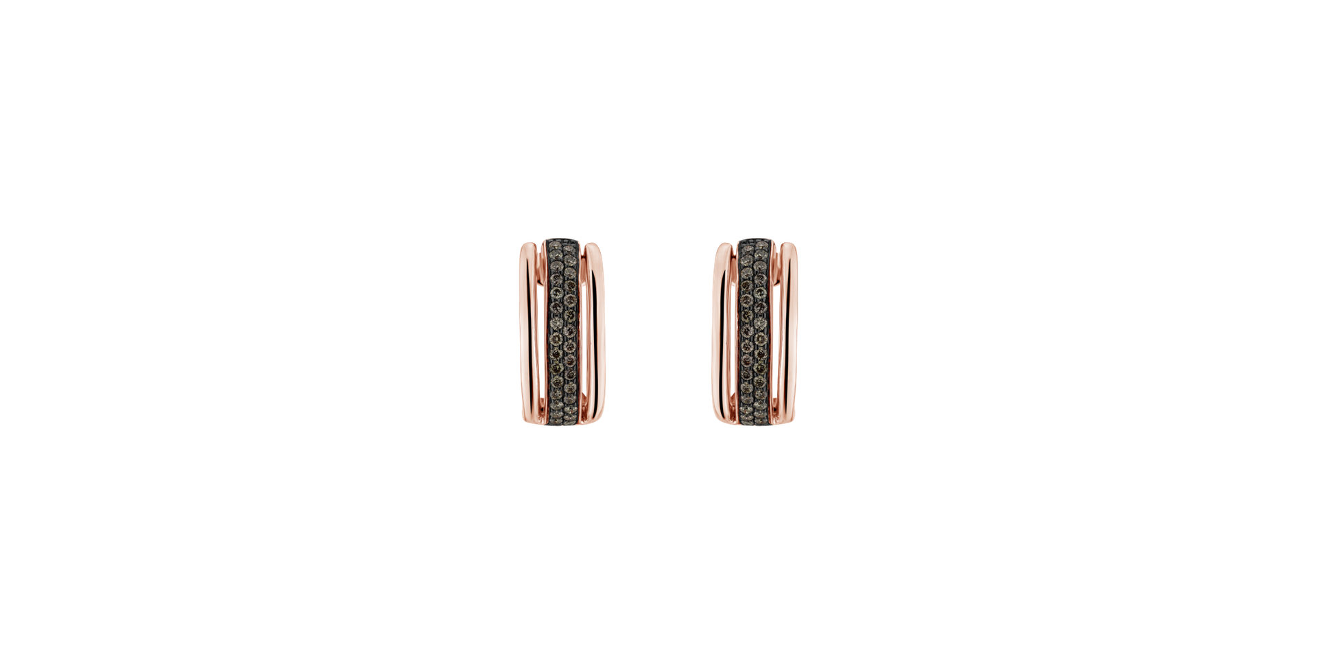 Earrings with brown diamonds Daylight Glory