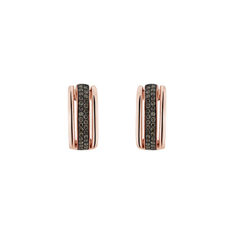 Earrings with brown diamonds Daylight Glory