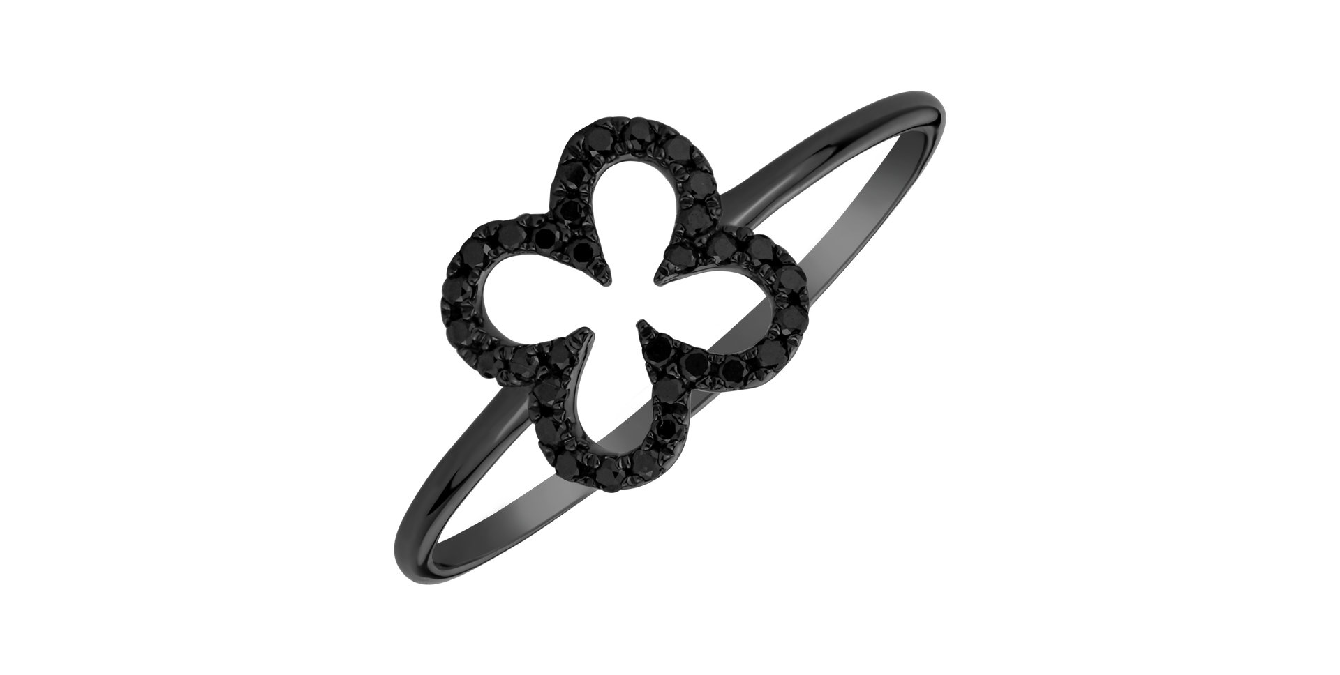 Ring with black diamonds Glamour