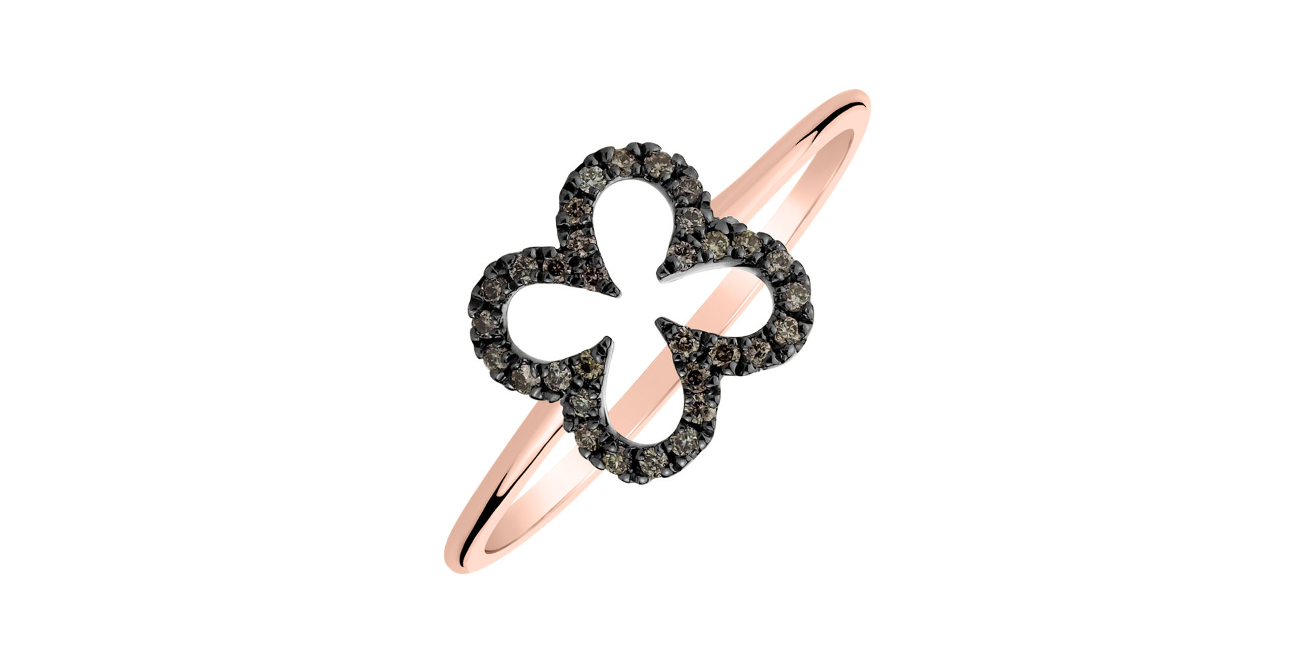 Ring with brown diamonds Glamour