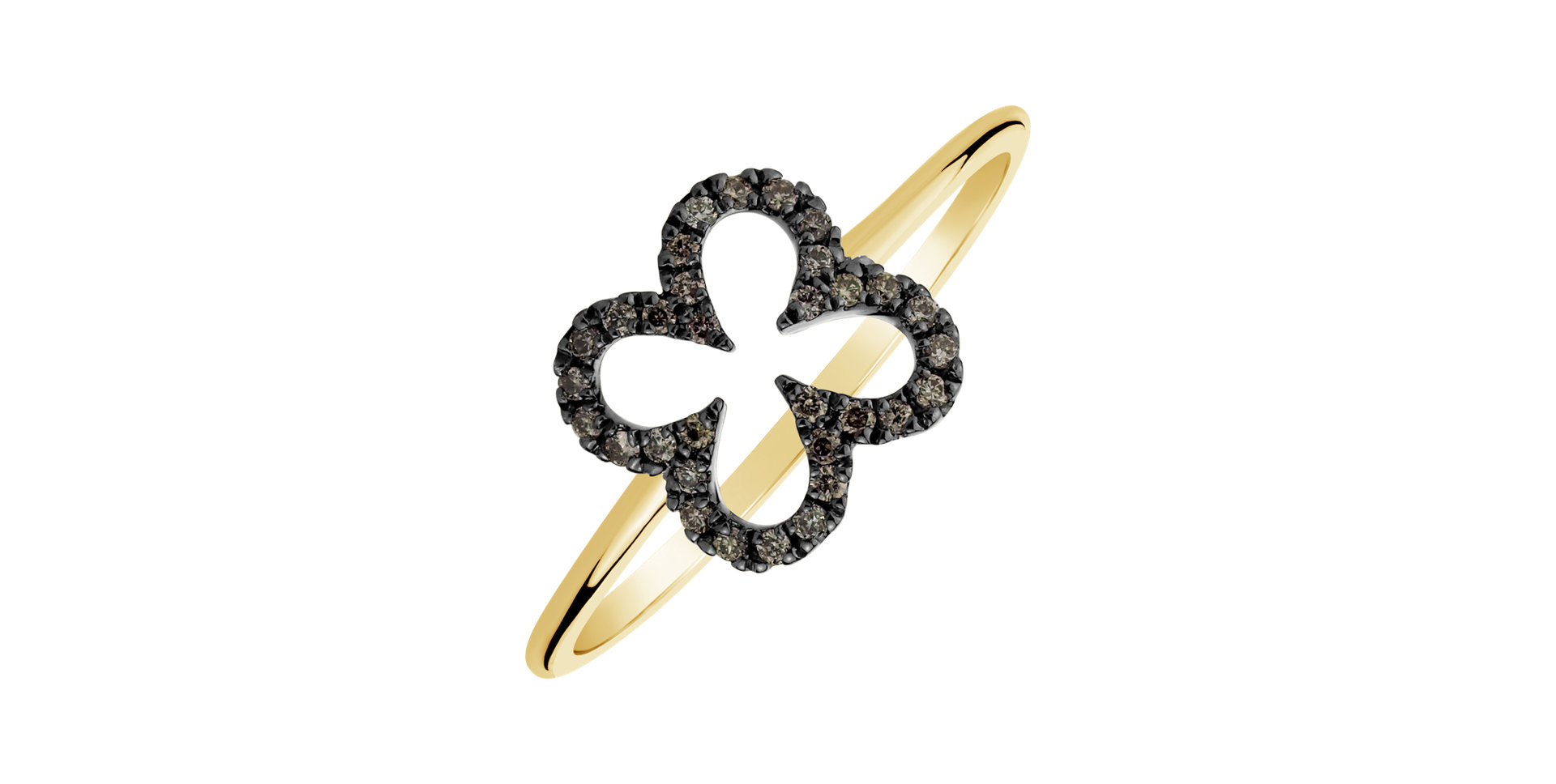 Ring with brown diamonds Glamour