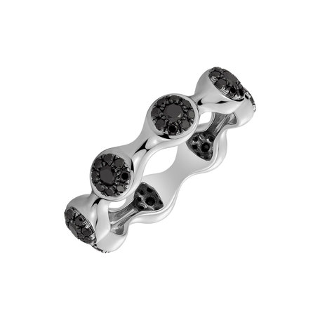 Ring with black diamonds Vesper Passion