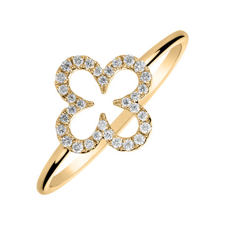 Diamond ring Glittering Petals