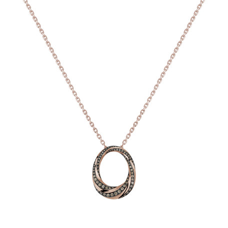 Pendant with brown diamonds Posh Brilliance