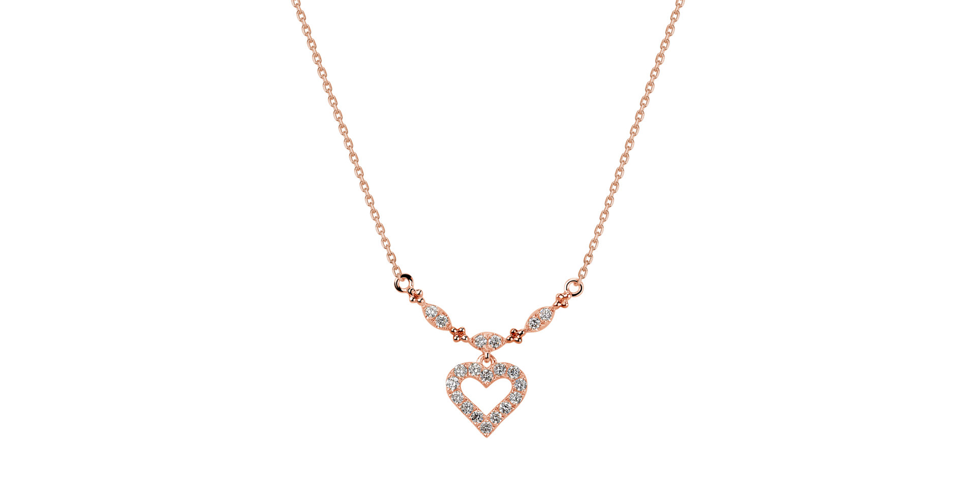 Diamond necklace Delicate Love