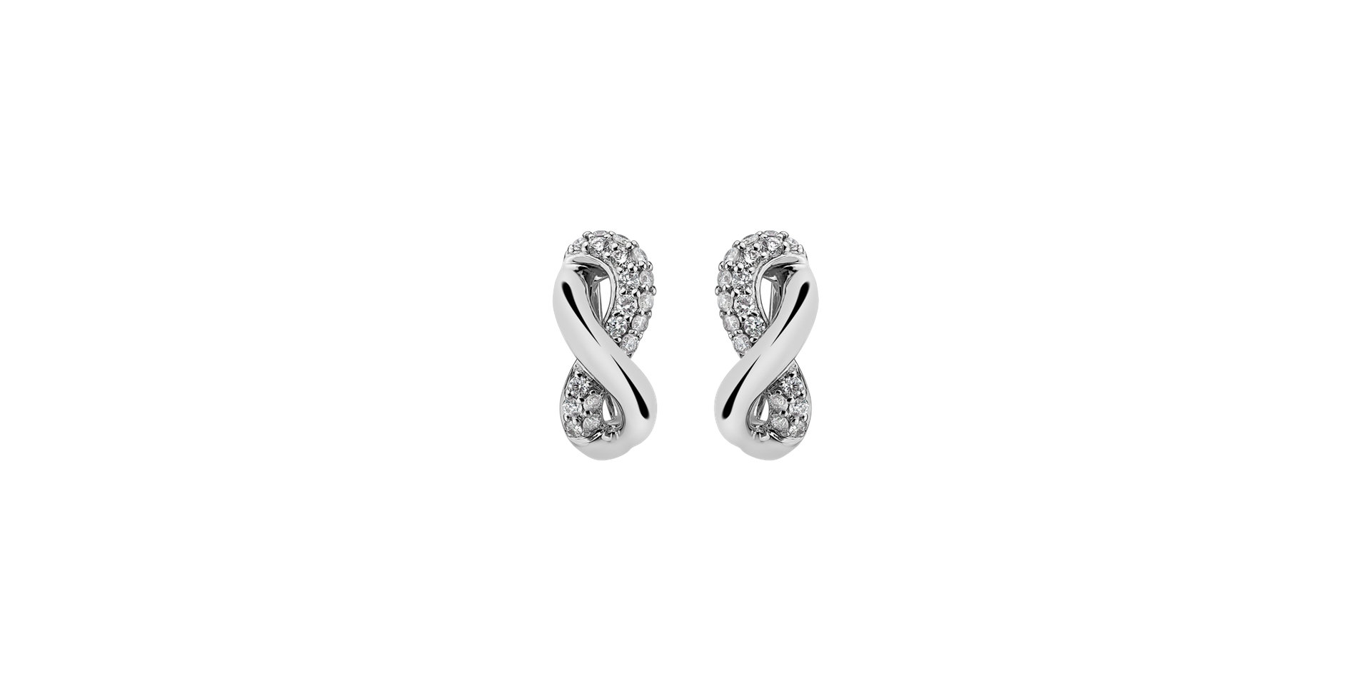Diamond earrings Moon Infinity