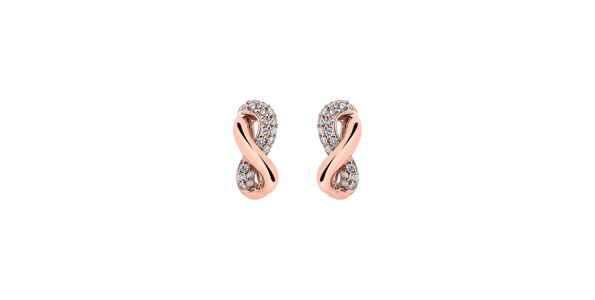 Diamond earrings Moon Infinity