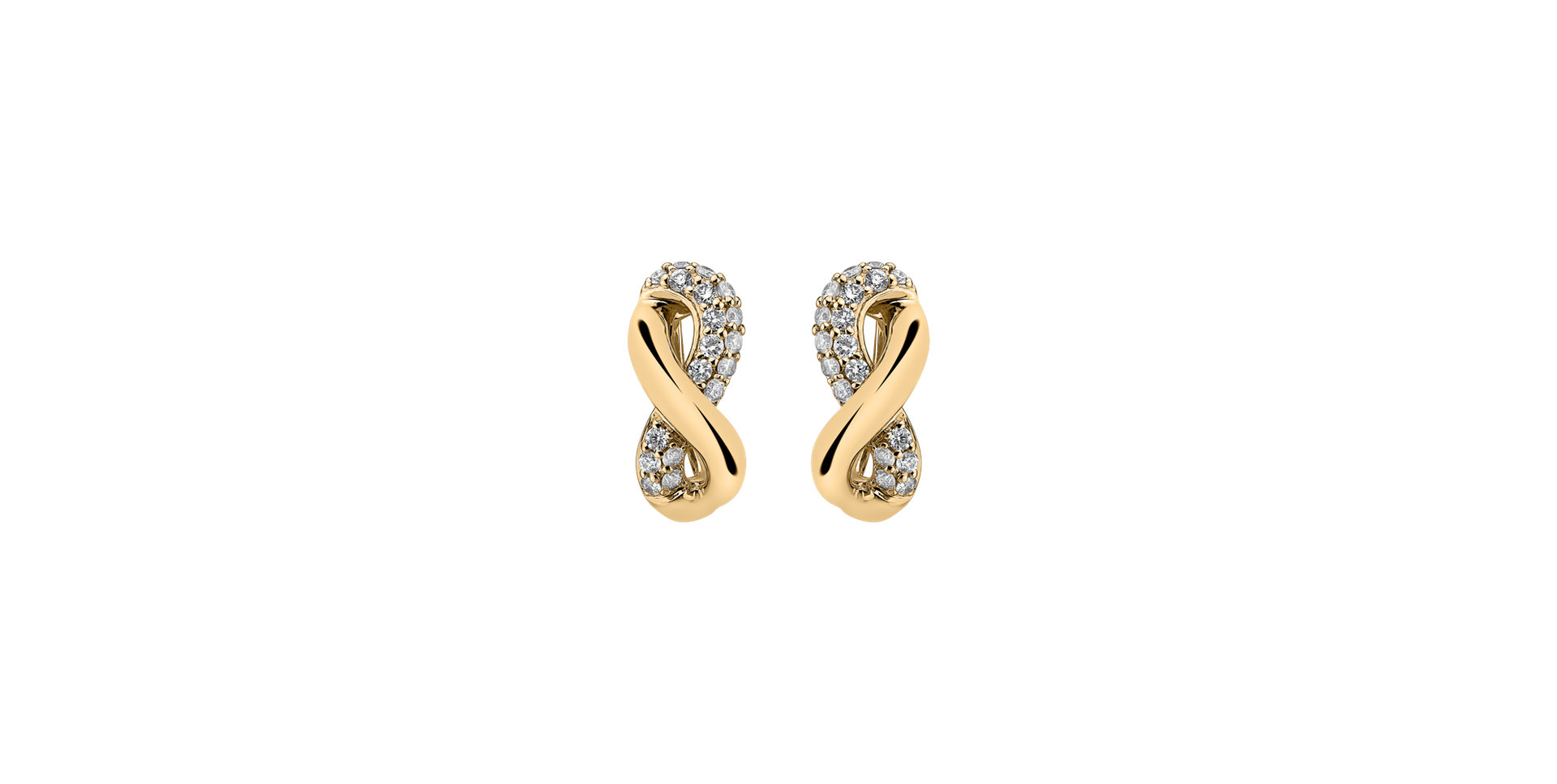 Diamond earrings Moon Infinity