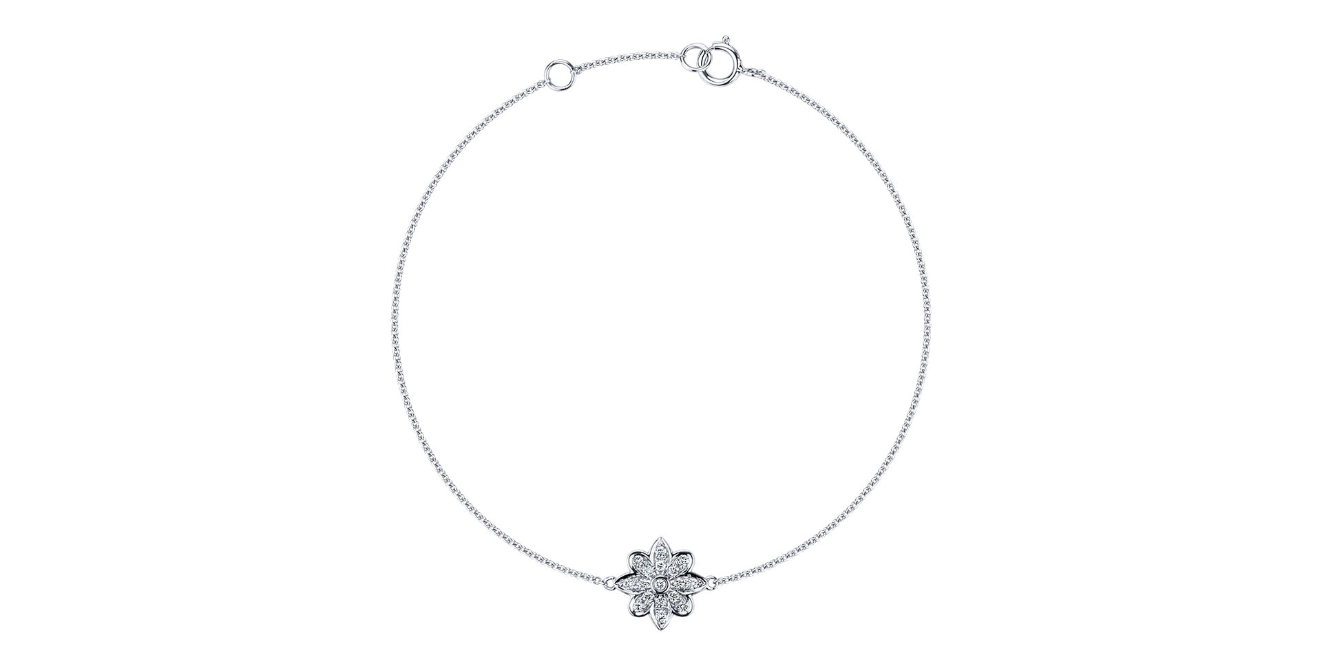Bracelet with diamonds Flowering Glory