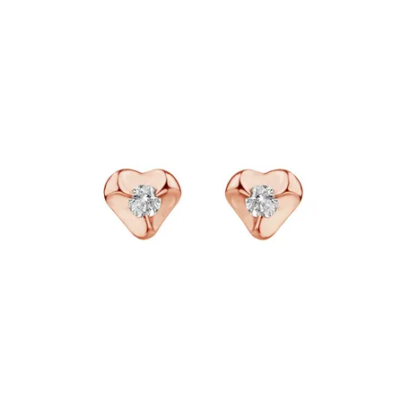 Diamond earrings Full Hearts