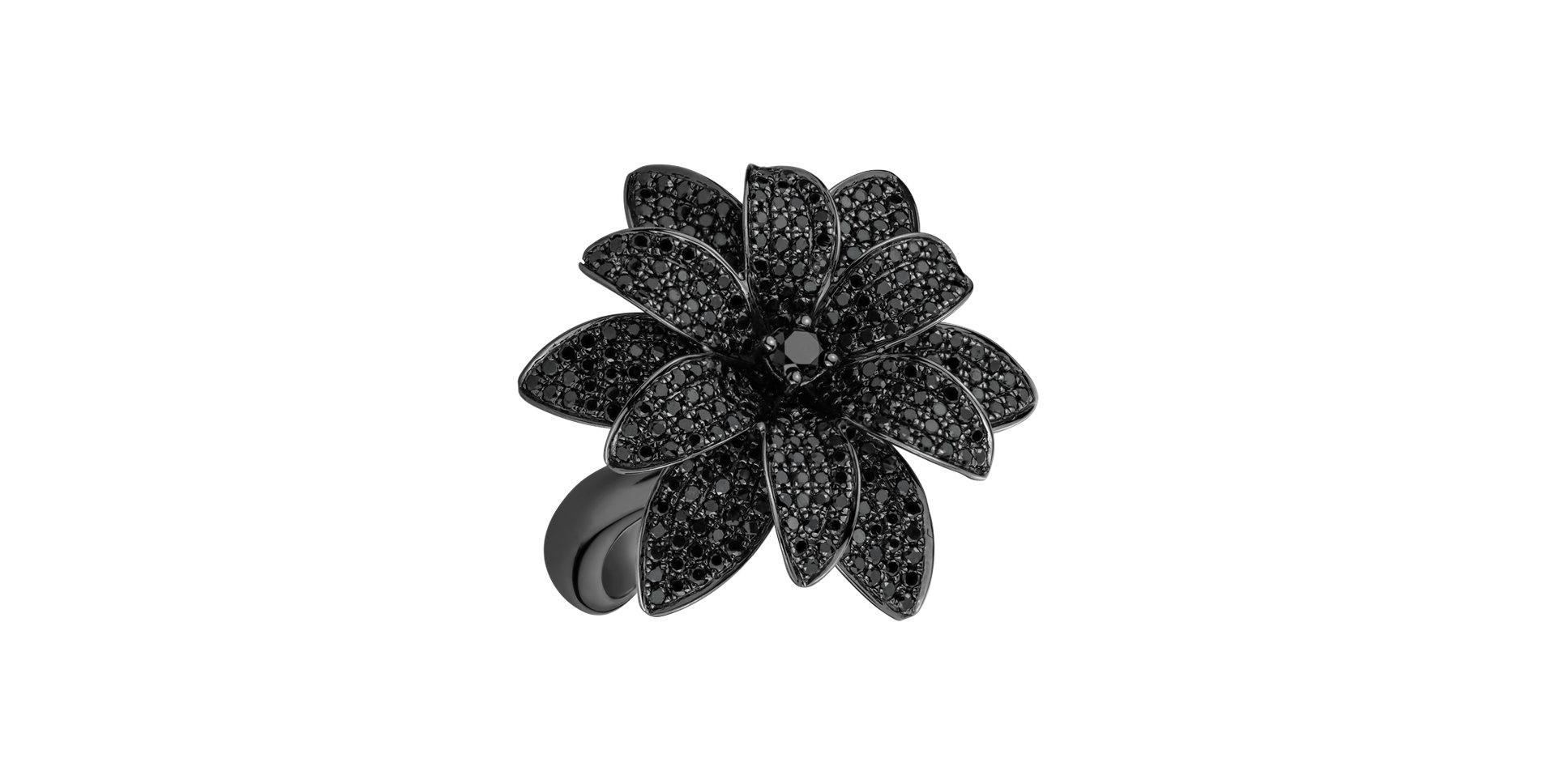 Ring with black diamonds Sin Highness