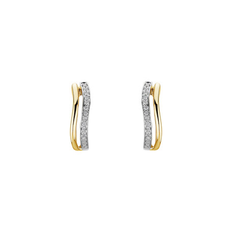 Diamond earrings Brilliant Waves