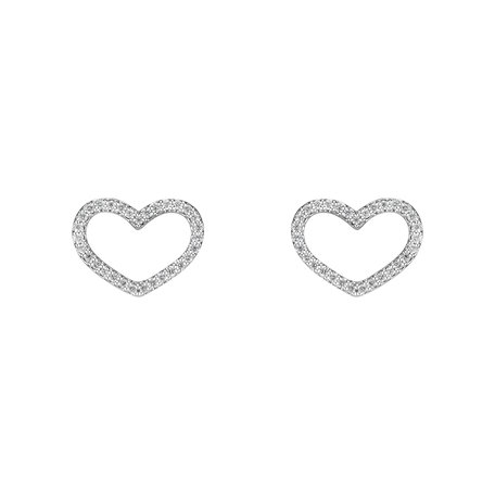Diamond earrings Shiny Hearts