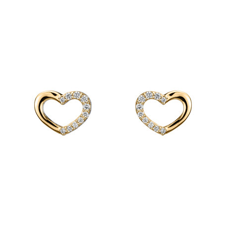 Diamond earrings Sparkling Heart