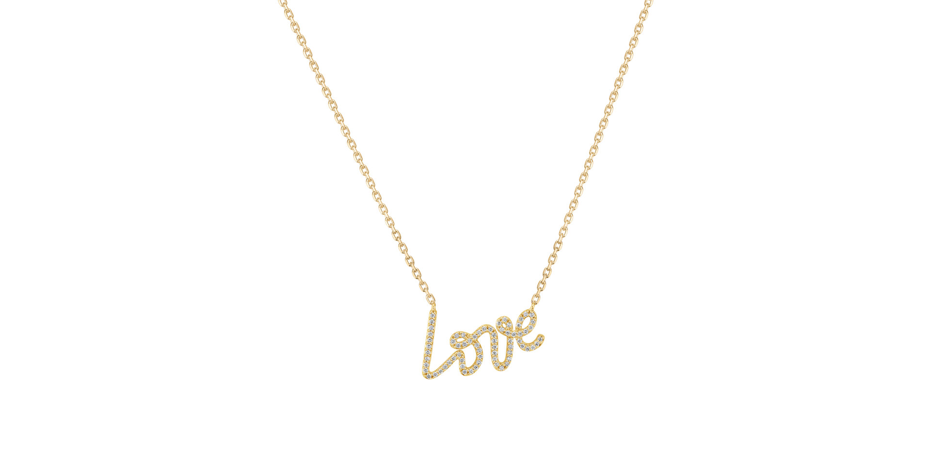 Diamond necklace Love Letters