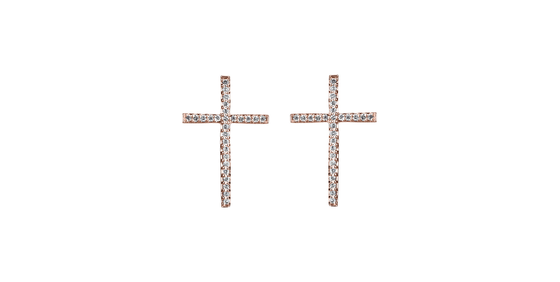 Diamond earrings Shimmering Cross